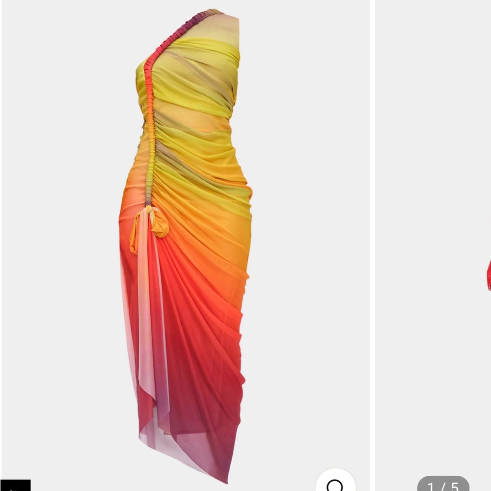 Multicolor Mesh Women's Dress